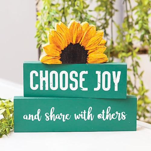 3/Set Choose Joy Sunflower Stackers
