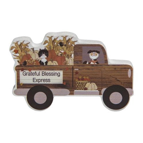 Grateful Blessing Express Chunky Wood Truck Sitter