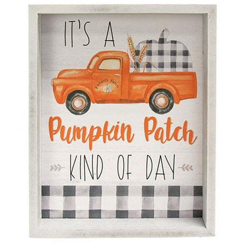 Pumpkin Patch Kind of Day Inset Box Sign
