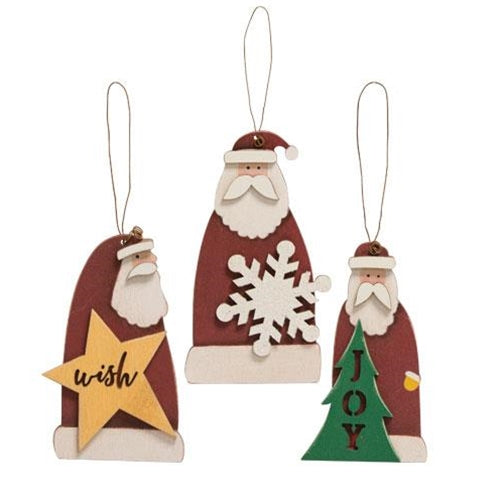 3/Set Mini Santa Ornaments