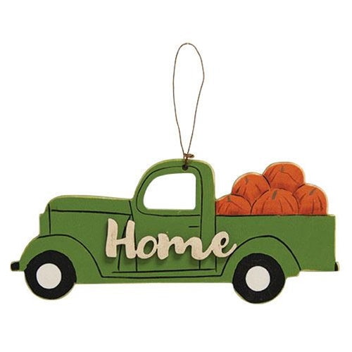 Home Pumpkin Truck Ornament
