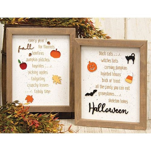 Black Cats and Witches Hats Dimensional Wooden Sign