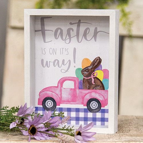 Easter is On It's Way Inset Box Sign
