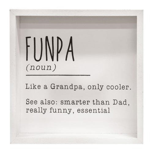 Funpa Definition Framed Box Sign