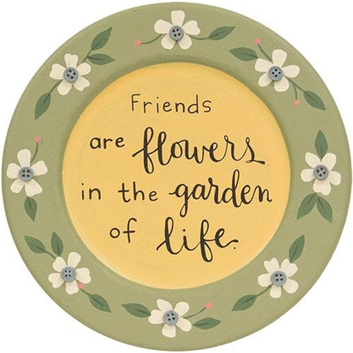 Friends Are Flowers Plate 3 Asstd