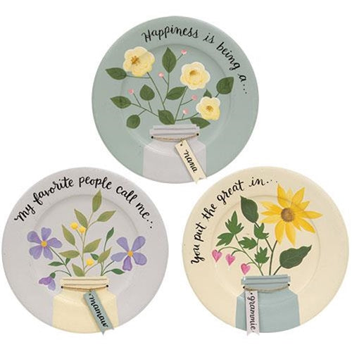 My Favorite People Call Me Grandma Plate 3 Asstd.