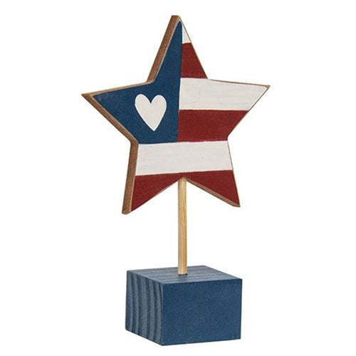 Heart Flag Star Pedestal