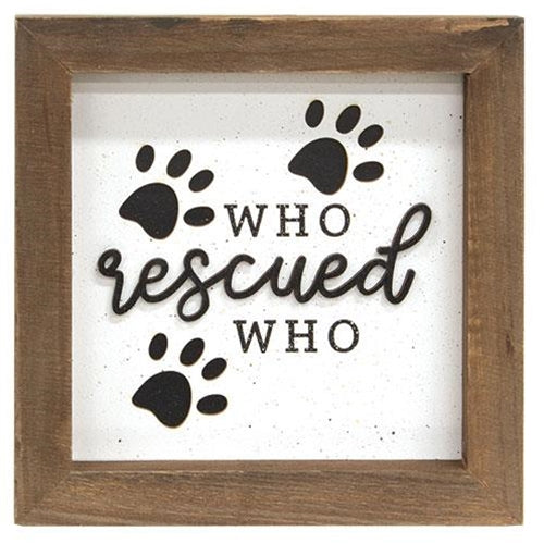 Who Rescued Who Shadowbox Frame