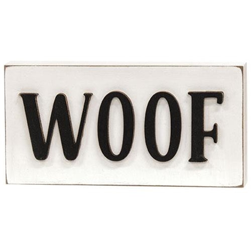 Woof Wooden Block