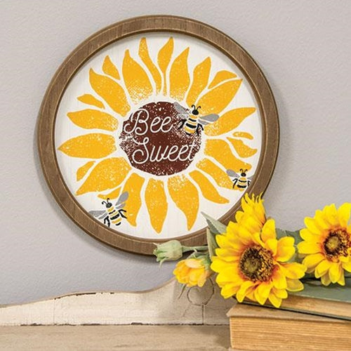 Bee Sweet Sunflower Circle Frame