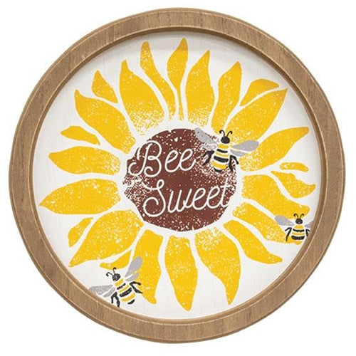 Bee Sweet Sunflower Circle Frame