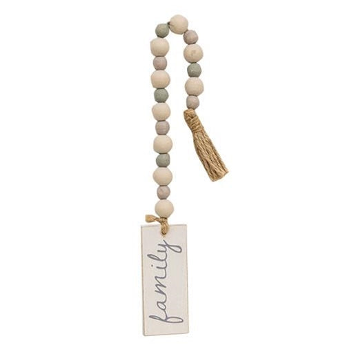 Family Beaded Tag Garland