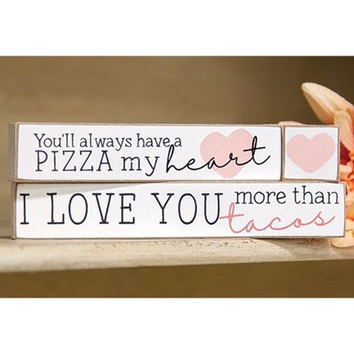 3/Set Pizza My Heart Blocks