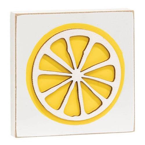 Lemon Icon Square Block