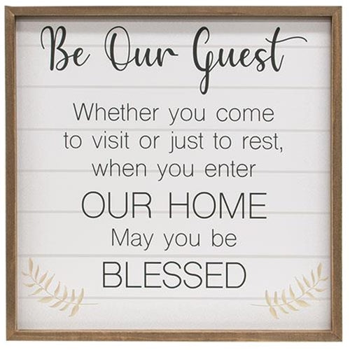 Be Our Guest Framed Sign