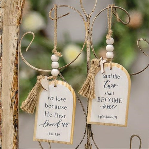 One Love Beaded Arch Ornament 2 Asstd.