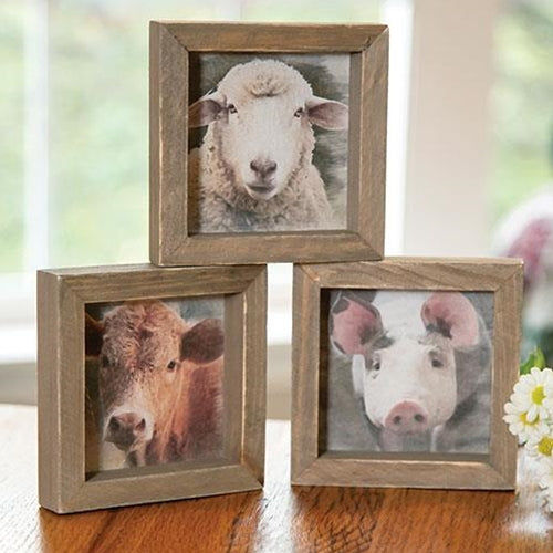 Farm Animal Mini Portrait Frame 3 Asstd.