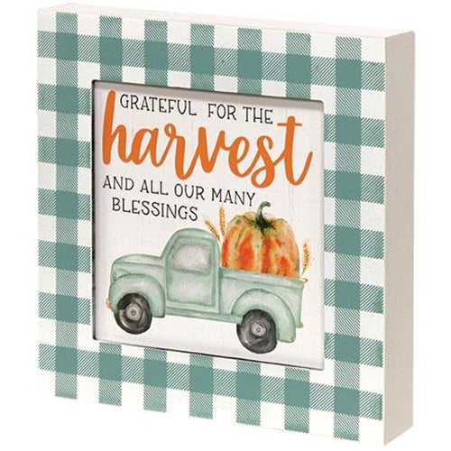 Grateful for the Harvest Box Sign
