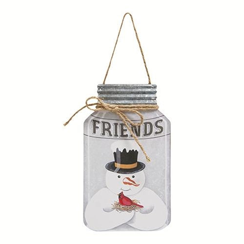 Friends Snowman Mason Jar Hanger
