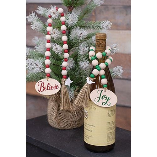 Believe or Joy Beaded Garland 2 Asstd.