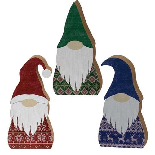 Christmas Sweater Gnome Chunky Sitter 3 Asstd.