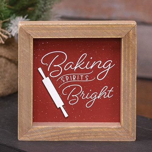 Baking Spirits Bright Framed Sign