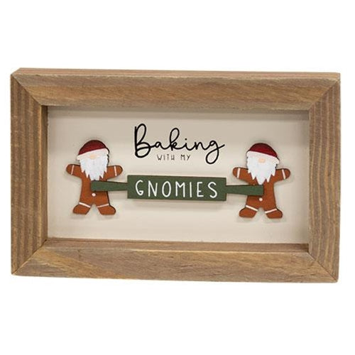 Baking With My Gnomies Framed Sign
