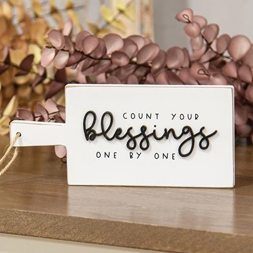 Count Your Blessings Cutting Board Sign Ornament