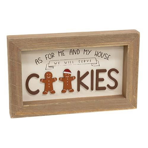 We Will Serve Cookies Framed Sign