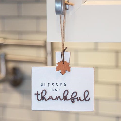 Blessed and Thankful Cutting Board Sign Ornament