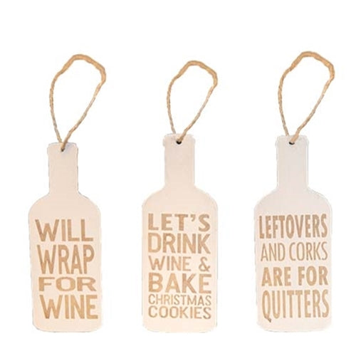 3/Set Wine & Cookies Ornaments