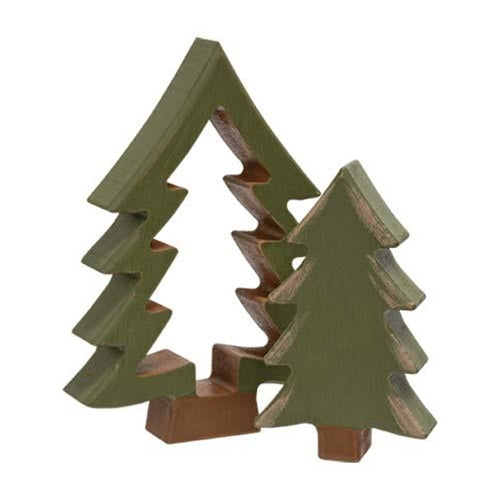 2/Set Wooden Christmas Tree Cutout Set