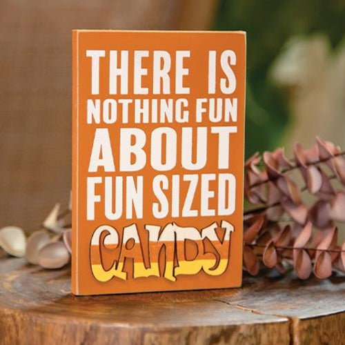 Fun Sized Candy Block Sign