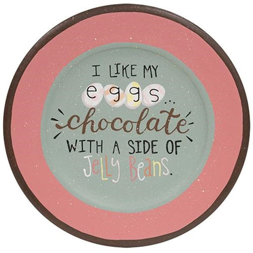 I Like My Eggs Chocolate Plate