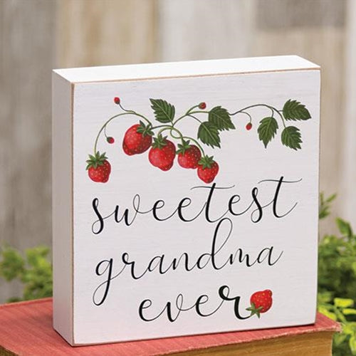 Sweetest Grandma Ever Box Sign
