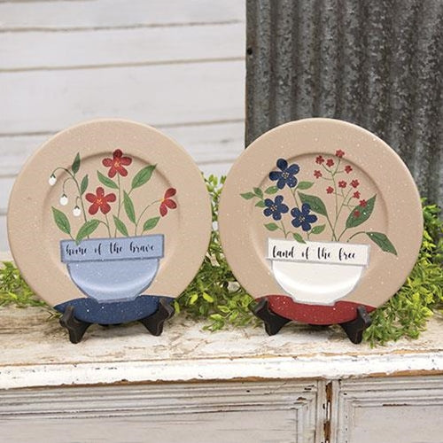 Land of the Free Flowers Plate 2 Asstd. – Primitive Renditions