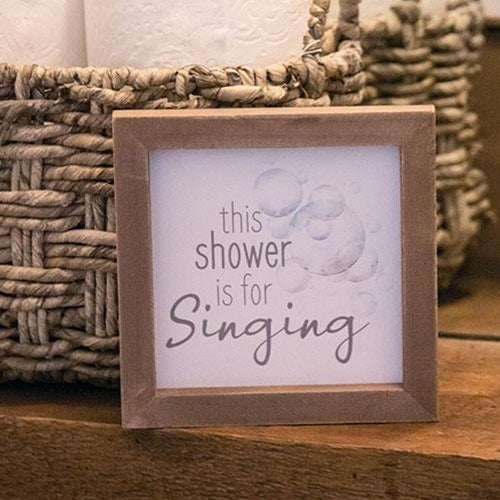 This Shower Is For Singing Framed Sign