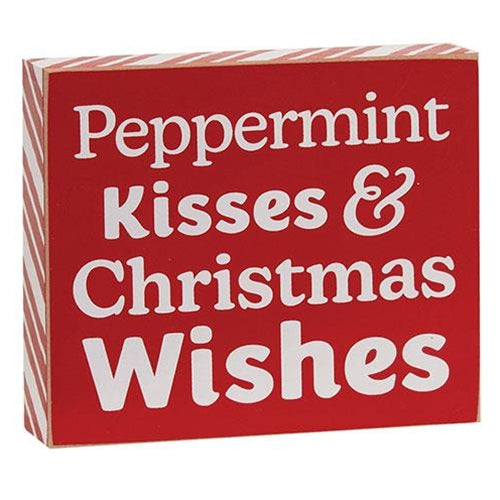 Peppermint Kisses Mini Box Sign