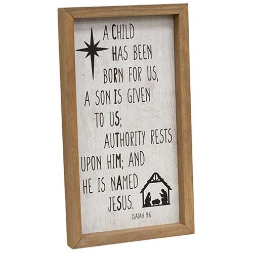 A Child Is Born Nativity Frame