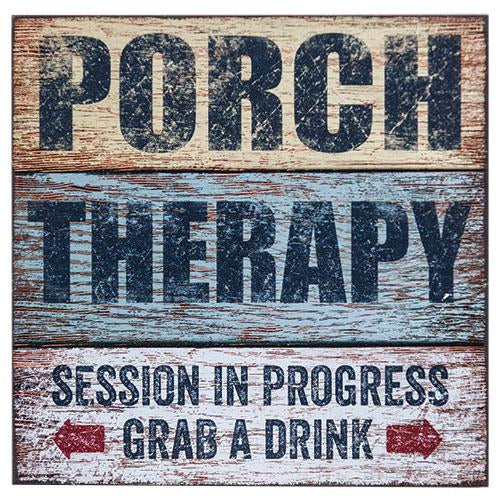 +Porch Therapy Sign 8" sq