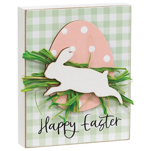 Happy Easter Layered Bunny & Easter Egg Block