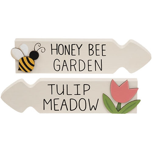 Honey Bee Garden/Tulip Meadow Arrow Sitter 2 Asstd.
