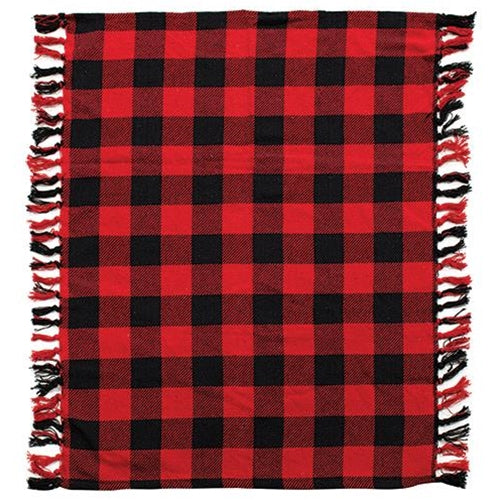 Red & Black Buffalo Check Table Square