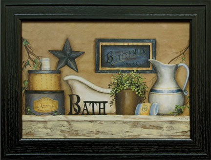 Buttermilk Bath Framed Print