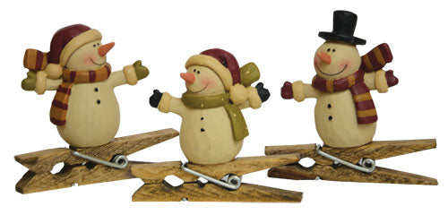 3/Set Snowman Clip Ornaments