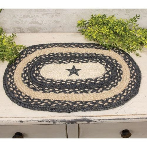 Primitive Pewter Star Braided Placemat