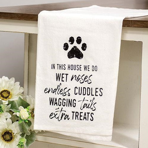 Wet Noses Endless Cuddles Wagging Tails Dish Towel