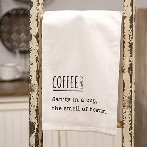 Coffee Definition Dish Towel