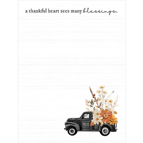 A Thankful Heart Sees Many Blessings Notepad