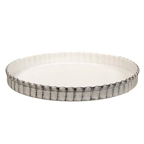 Shabby Chic Fluted Candle Pan 6.5"